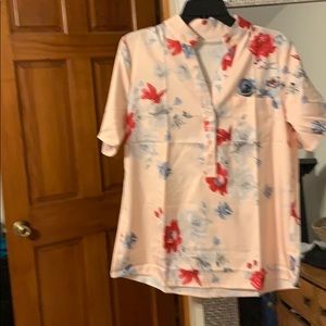 Short sleeve silk shirt